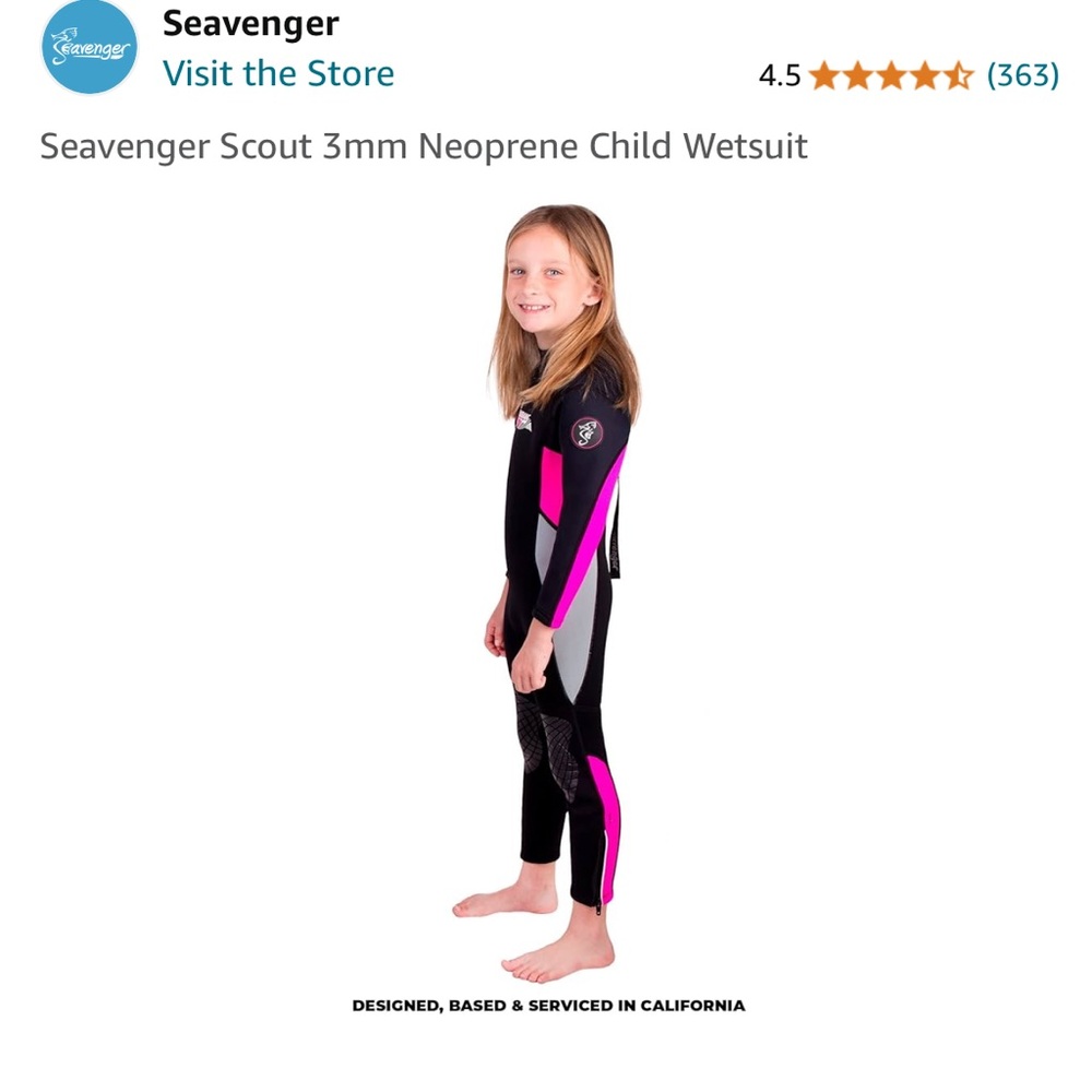 Seavenger neoprene child wetsuit, size 6